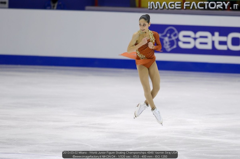 2013-03-02 Milano - World Junior Figure Skating Championships 4948 Yasmin Siraj USA.jpg